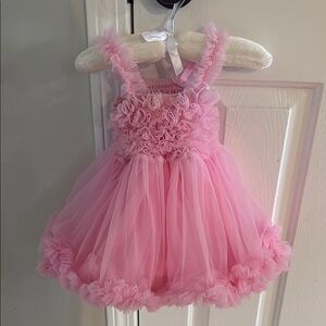 Pink Ruffled Tulle Baby Dress